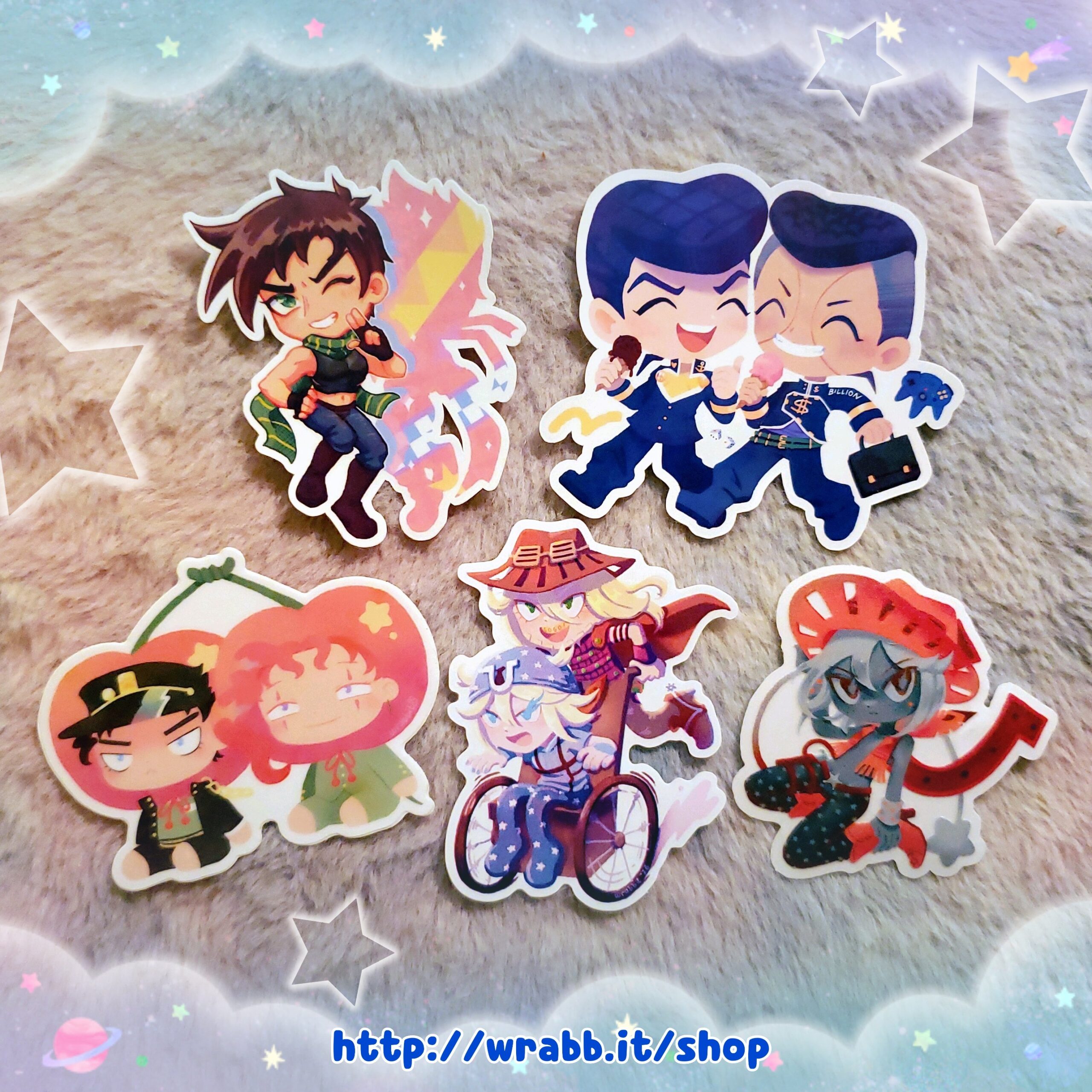 JJBA Waterproof Stickers