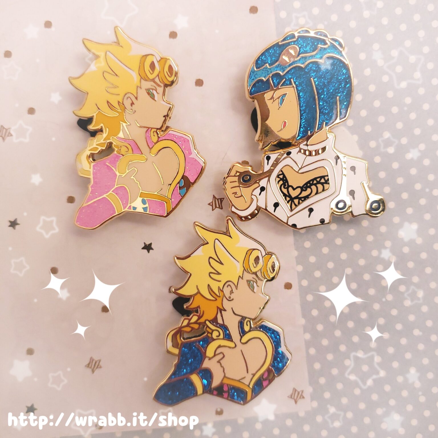 STARLINE: JJBA Enamel Pins – Part 5 – Wrabbit-Art